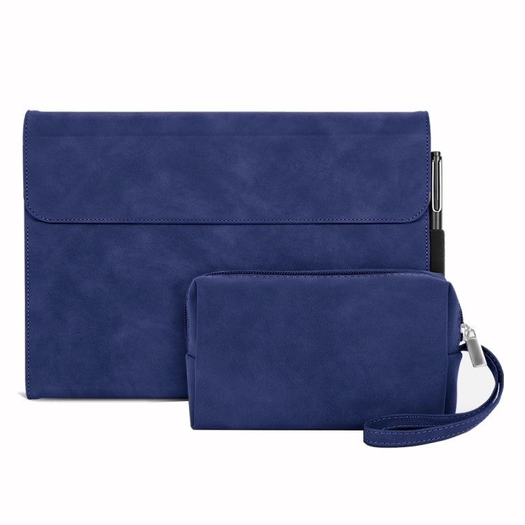 For Microsoft Surface Pro 8 Sheepskin All-Inclusive Shockproof Protective Case with Power Bag(Blue) - Others by PMC TechLife | Online Shopping South Africa | PMC TechLife | Buy Now Pay Later Mobicred
