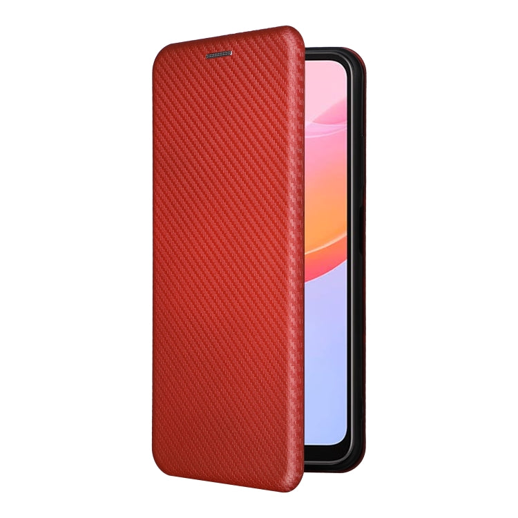For Blackview A85 Carbon Fiber Texture Flip Leather Phone Case(Brown) - More Brand by PMC TechLife | Online Shopping South Africa | PMC TechLife | Buy Now Pay Later Mobicred