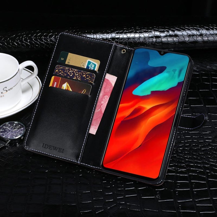 For Blackview A80 Pro idewei Crocodile Texture Horizontal Flip Leather Case with Holder & Card Slots & Wallet(Dark Blue) - More Brand by idewei | Online Shopping South Africa | PMC TechLife | Buy Now Pay Later Mobicred