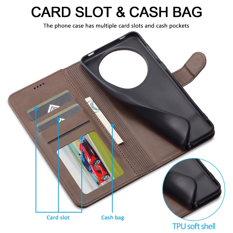 For Xiaomi Redmi A3 LC.IMEEKE Calf Texture Leather Phone Case(Coffee) - Xiaomi Cases by LC.IMEEKE | Online Shopping South Africa | PMC TechLife | Buy Now Pay Later Mobicred