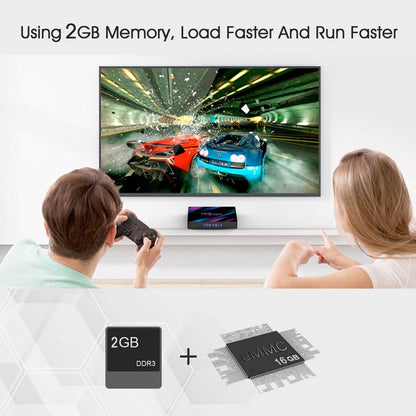 H96 Max-3318 4K Ultra HD Android TV Box with Remote Controller, Android 10.0, RK3318 Quad-Core 64bit Cortex-A53, 2GB+16GB, Support TF Card / USBx2 / AV / Ethernet, Plug Specification:AU Plug - RK3318 by PMC Jewellery | Online Shopping South Africa | PMC Jewellery | Buy Now Pay Later Mobicred