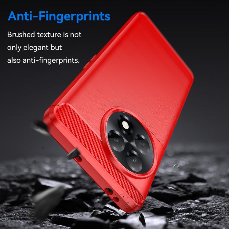 For OnePlus 11R Brushed Texture Carbon Fiber TPU Phone Case(Red) - free shipping - PMC TechLife - Order now!