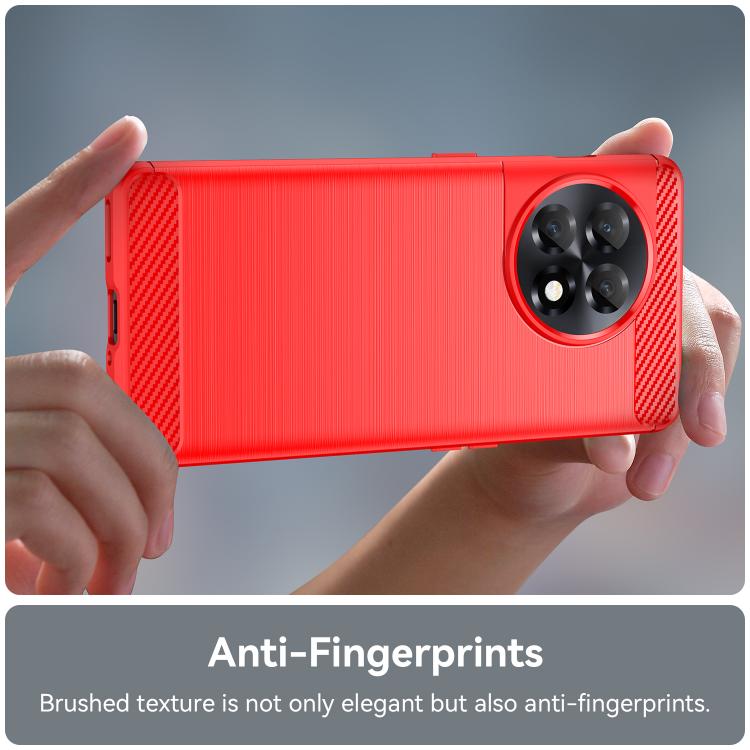 For OnePlus 11R Brushed Texture Carbon Fiber TPU Phone Case(Red) - free shipping - PMC TechLife - Order now!