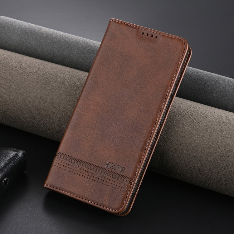 For Honor Magic6 AZNS Magnetic Calf Texture Flip Leather Phone Case(Dark Brown) - Honor Cases by AZNS | Online Shopping South Africa | PMC Jewellery | Buy Now Pay Later Mobicred