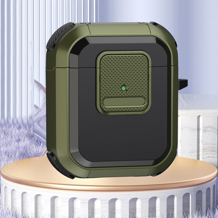 For AirPods 2 / 1 Wireless Earphones Protective Case(Army Green) - For AirPods 1/2 by PMC Jewellery | Online Shopping South Africa | PMC Jewellery | Buy Now Pay Later Mobicred