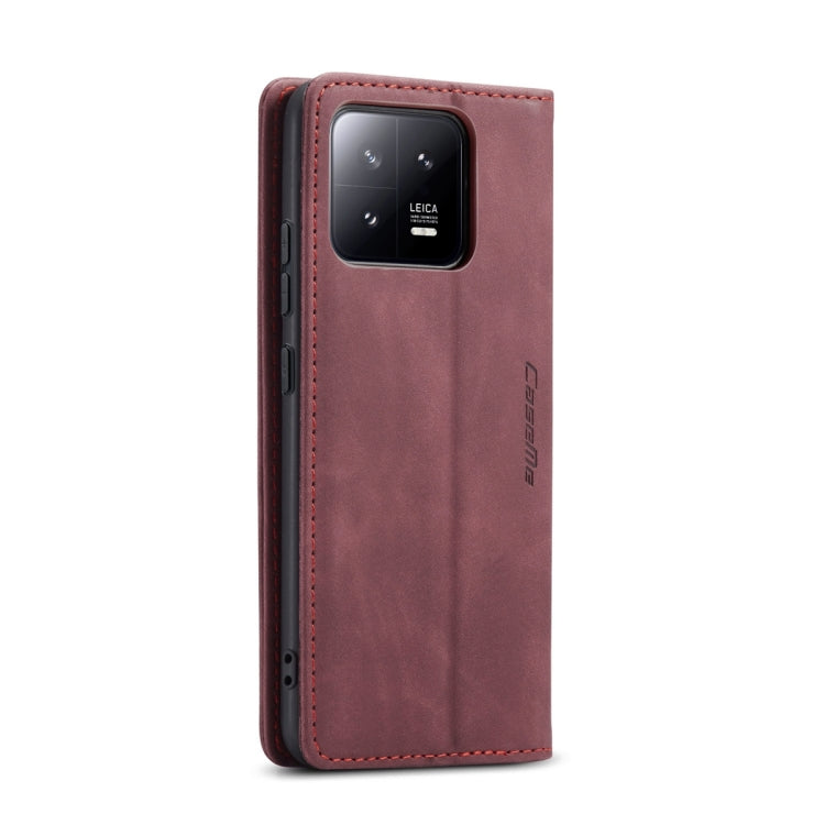 For Xiaomi 13 CaseMe 013 Multifunctional Horizontal Flip Leather Phone Case(Wine Red) - Xiaomi Cases by CaseMe | Online Shopping South Africa | PMC Jewellery | Buy Now Pay Later Mobicred