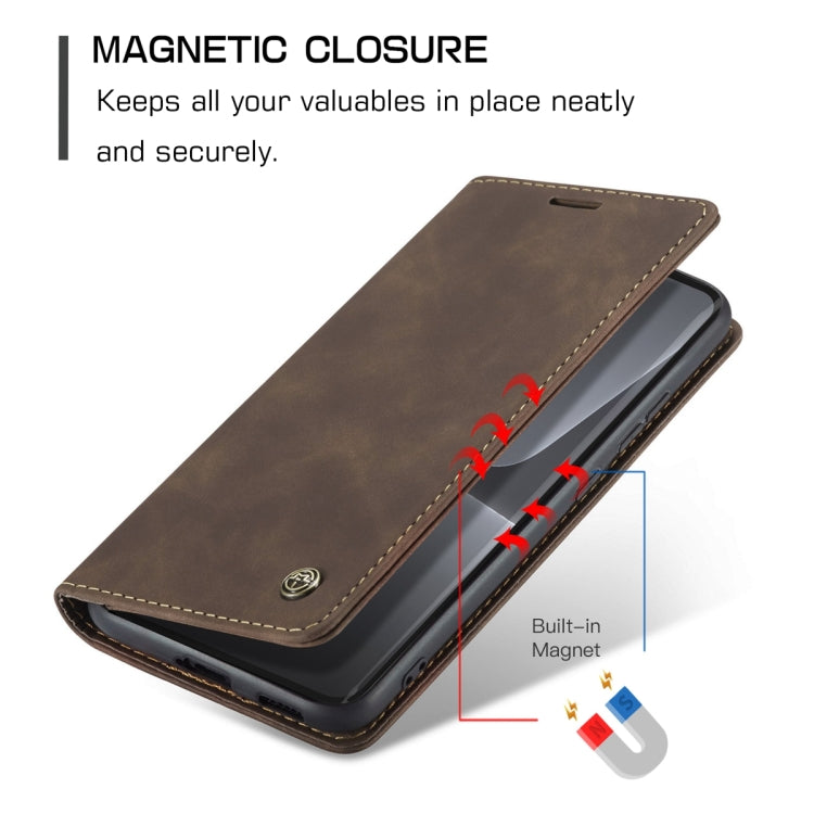 For Xiaomi 13 Lite CaseMe 013 Multifunctional Horizontal Flip Leather Phone Case(Coffee) - Xiaomi Cases by CaseMe | Online Shopping South Africa | PMC Jewellery | Buy Now Pay Later Mobicred