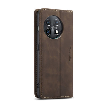 For OnePlus 11 CaseMe 013 Multifunctional Horizontal Flip Leather Phone Case(Coffee) - OnePlus Cases by CaseMe | Online Shopping South Africa | PMC Jewellery | Buy Now Pay Later Mobicred