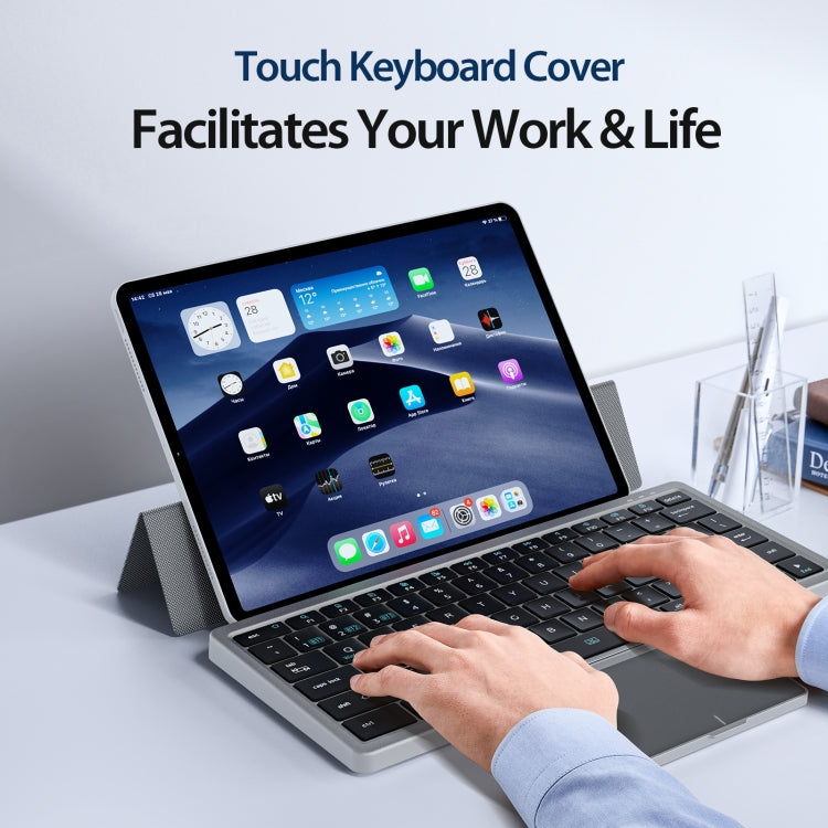 DUX DUCIS OK Series V1 Universal Tablet Bluetooth Keyboard Leather Case with Touchpad(Black) - free shipping - PMC TechLife - Order now!