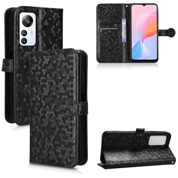 For Blackview A85 Honeycomb Dot Texture Leather Phone Case(Black) - More Brand by PMC Jewellery | Online Shopping South Africa | PMC Jewellery