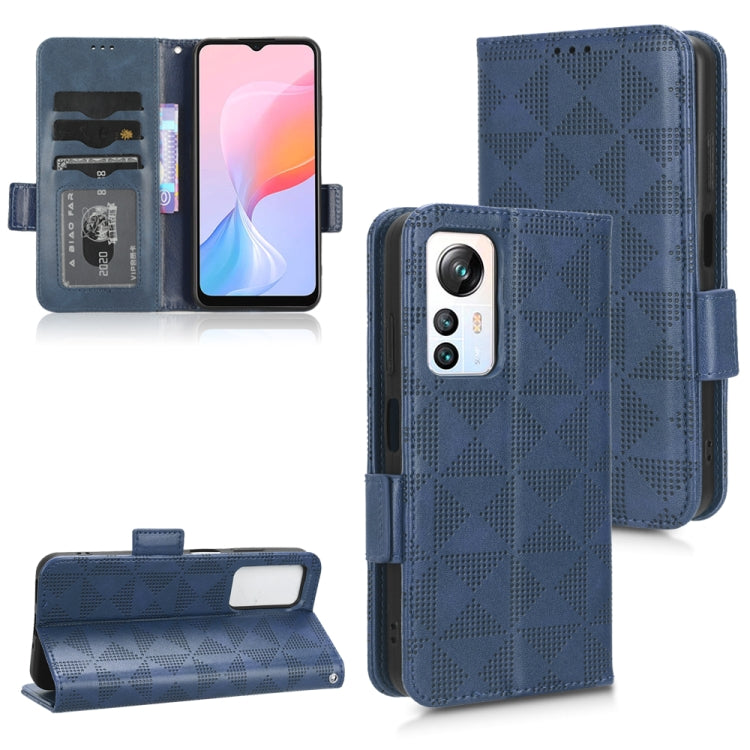 For Blackview A85 Symmetrical Triangle Leather Phone Case(Blue) - More Brand by PMC TechLife | Online Shopping South Africa | PMC TechLife | Buy Now Pay Later Mobicred