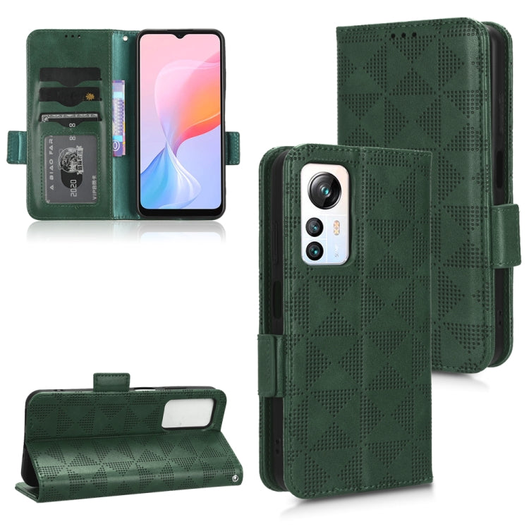 For Blackview A85 Symmetrical Triangle Leather Phone Case(Green) - More Brand by PMC TechLife | Online Shopping South Africa | PMC TechLife | Buy Now Pay Later Mobicred