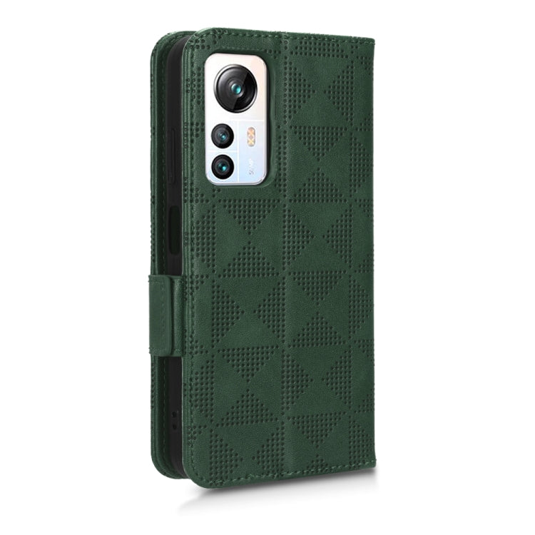 For Blackview A85 Symmetrical Triangle Leather Phone Case(Green) - More Brand by PMC TechLife | Online Shopping South Africa | PMC TechLife | Buy Now Pay Later Mobicred