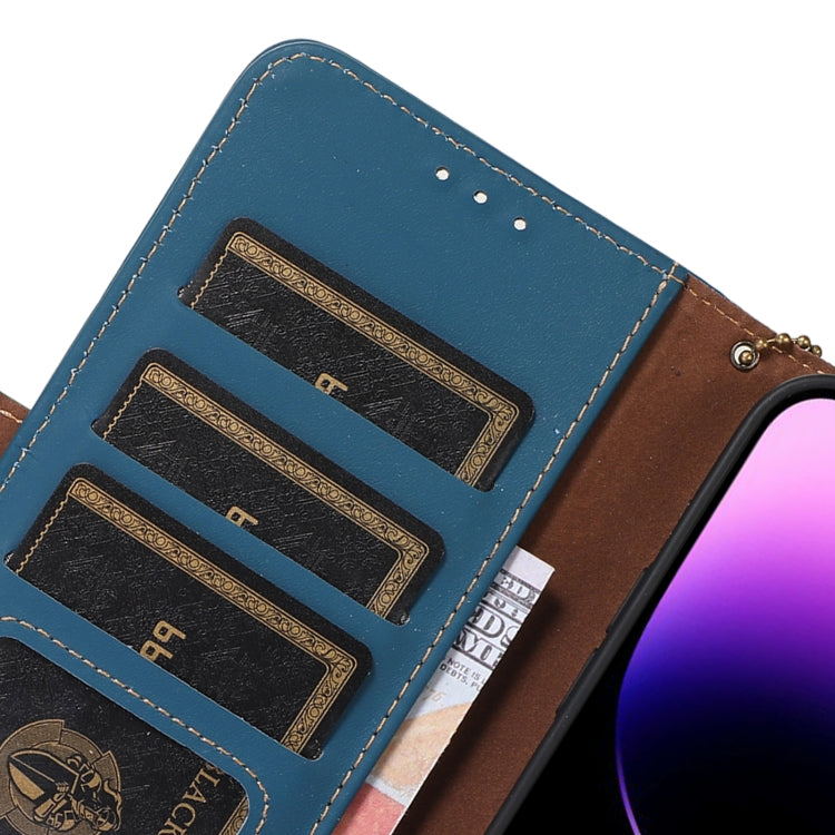 For Nokia XR21 Genuine Leather Magnetic RFID Leather Phone Case(Blue) - Nokia Cases by PMC TechLife | Online Shopping South Africa | PMC TechLife | Buy Now Pay Later Mobicred