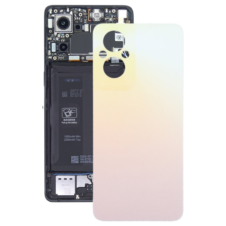 For OPPO Reno7 Lite Original Battery Back Cover(Gold) - Back Cover by PMC TechLife | Online Shopping South Africa | PMC TechLife
