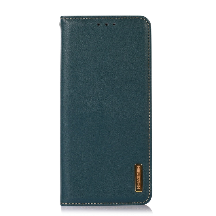 For Google Pixel 8 Pro KHAZNEH Nappa Top Layer Cowhide Leather Phone Case(Green) - Google Cases by PMC TechLife | Online Shopping South Africa | PMC TechLife | Buy Now Pay Later Mobicred
