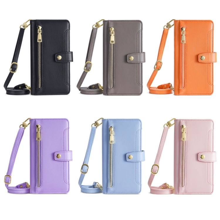 For Honor Magic5 Sheep Texture Cross-body Zipper Wallet Leather Phone Case(Pink) - free shipping - PMC TechLife - Order now!