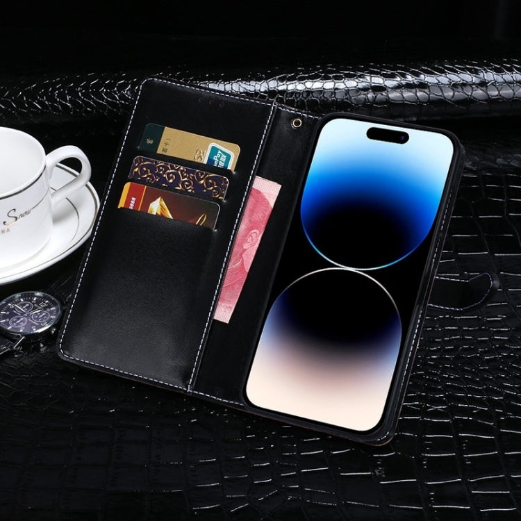 For Blackview A85 idewei Crocodile Texture Leather Phone Case(Dark Blue) - More Brand by idewei | Online Shopping South Africa | PMC TechLife | Buy Now Pay Later Mobicred