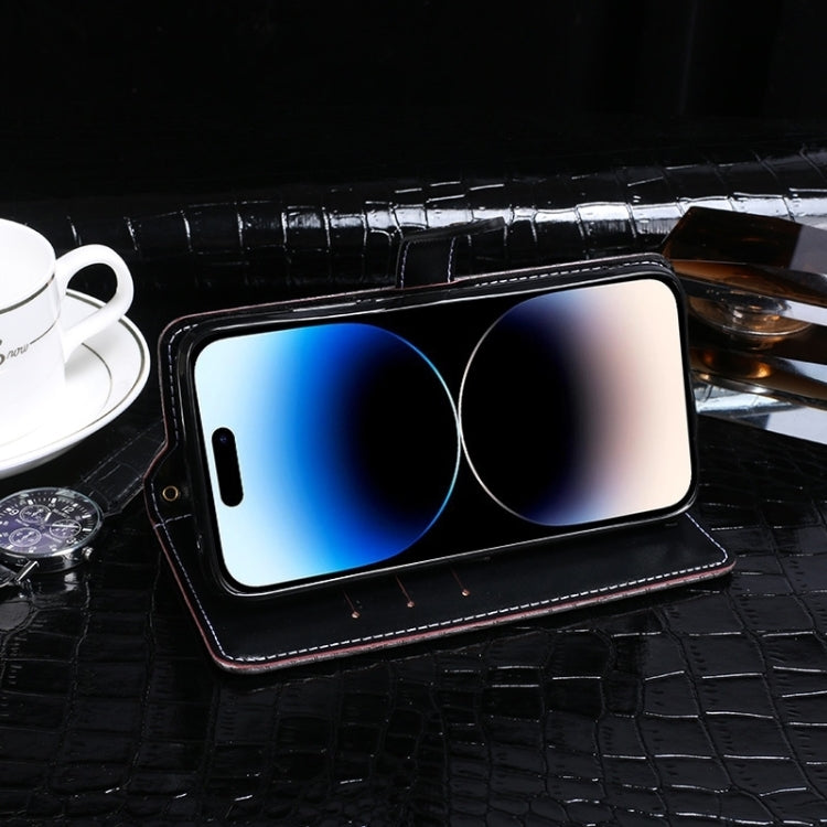For Blackview A85 idewei Crocodile Texture Leather Phone Case(Dark Blue) - More Brand by idewei | Online Shopping South Africa | PMC TechLife | Buy Now Pay Later Mobicred