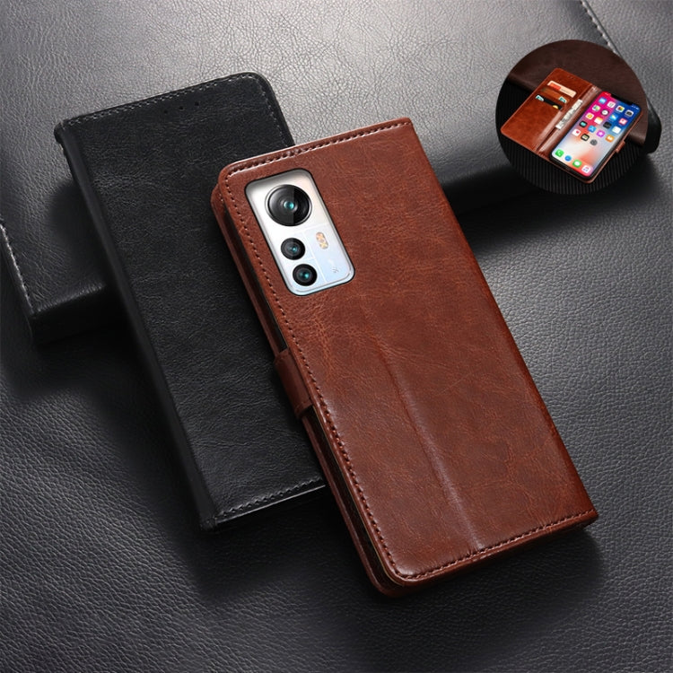 For Blackview A85 idewei Crazy Horse Texture Leather Phone Case with Holder(Black) - More Brand by idewei | Online Shopping South Africa | PMC Jewellery | Buy Now Pay Later Mobicred