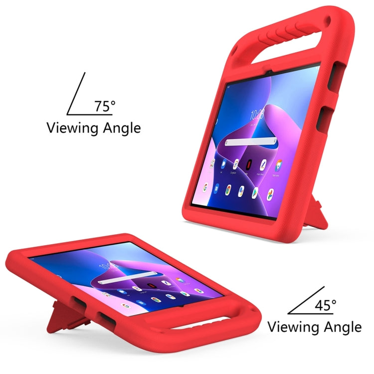 For Lenovo Tab M10 3rd Gen Handle EVA Shockproof Tablet Case with Holder(Red) - Lenovo by PMC TechLife | Online Shopping South Africa | PMC TechLife | Buy Now Pay Later Mobicred