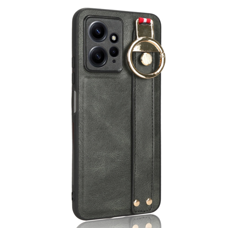 For Redmi Note 12 4G Global Wristband Leather Back Phone Case(Green) - free shipping - PMC TechLife - Order now!