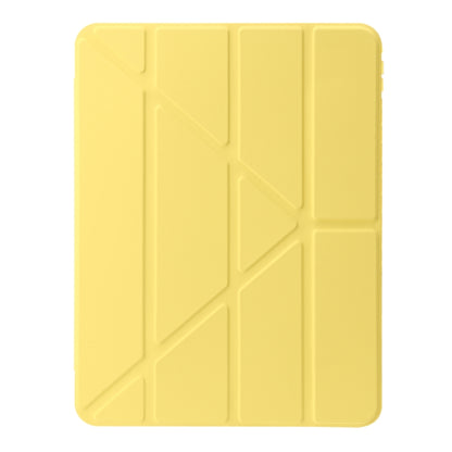 For iPad Pro 12.9 2022 / Air 13 2024 Clear Acrylic Deformation Leather Tablet Case(Yellow) - iPad Pro 12.9 (2022/2021) Cases by PMC Jewellery | Online Shopping South Africa | PMC Jewellery | Buy Now Pay Later Mobicred