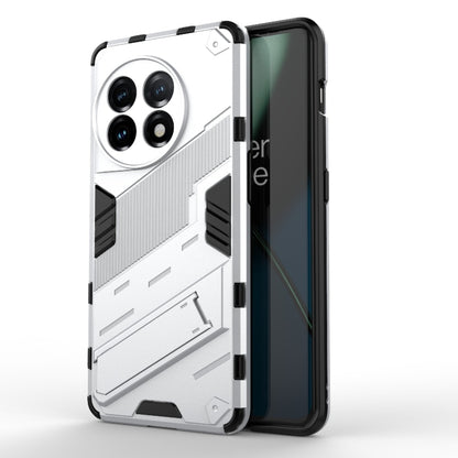 For OnePlus 11 5G Punk Armor 2 in 1 PC + TPU Shockproof Phone Case with Invisible Holder(White) - OnePlus Cases by PMC Jewellery | Online Shopping South Africa | PMC Jewellery