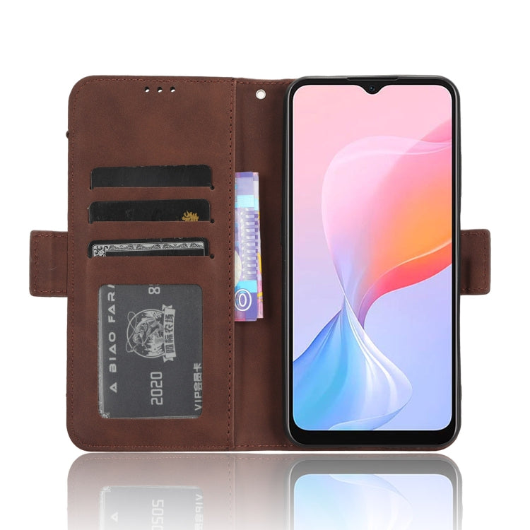 For Blackview A85 Skin Feel Calf Texture Card Slots Leather Phone Case(Brown) - More Brand by PMC TechLife | Online Shopping South Africa | PMC TechLife | Buy Now Pay Later Mobicred