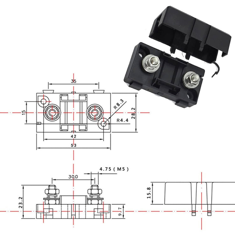 4 in 1 ANS-H Car Fuse Holder Fuse Box, Current:50A - Fuse by PMC TechLife | Online Shopping South Africa | PMC TechLife | Buy Now Pay Later Mobicred