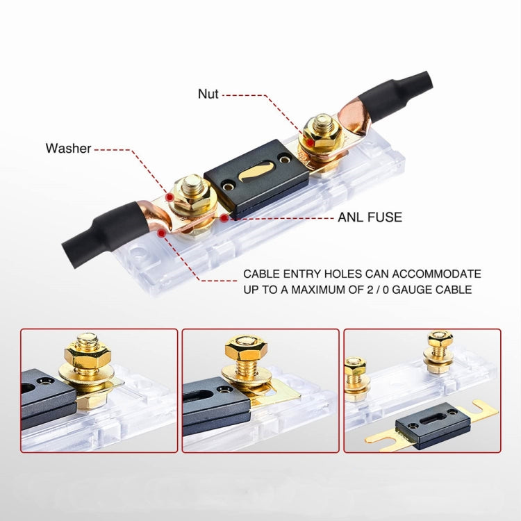 2 in 1 ANL Car Fuse Holder Electrical Protection Insulating Cover, Current:200A - Fuse by PMC TechLife | Online Shopping South Africa | PMC TechLife | Buy Now Pay Later Mobicred