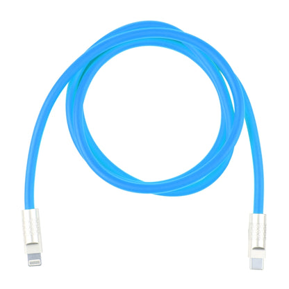 Mech Series 120W USB-C / Type-C to 8 Pin Metal Plug Silicone Fast Charging Data Cable, Length: 1.2m(Blue) - 2 in 1 Cable by PMC Jewellery | Online Shopping South Africa | PMC Jewellery | Buy Now Pay Later Mobicred