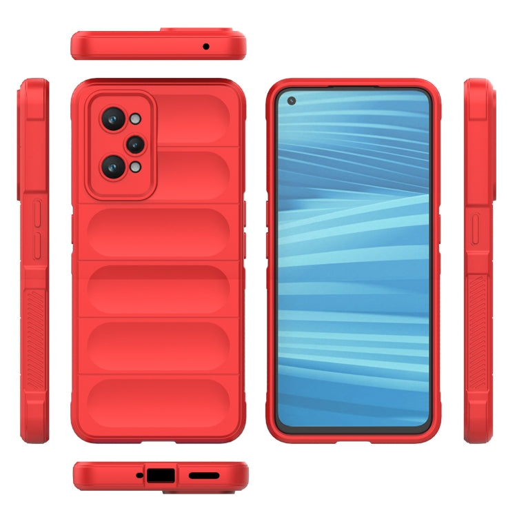 For Realme GT2 Magic Shield TPU + Flannel Phone Case(Light Blue) - Realme Cases by PMC TechLife | Online Shopping South Africa | PMC TechLife | Buy Now Pay Later Mobicred