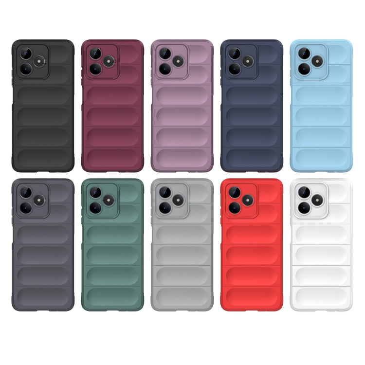 For Realme C53 4G Magic Shield TPU + Flannel Phone Case(Dark Blue) - Realme Cases by PMC TechLife | Online Shopping South Africa | PMC TechLife | Buy Now Pay Later Mobicred