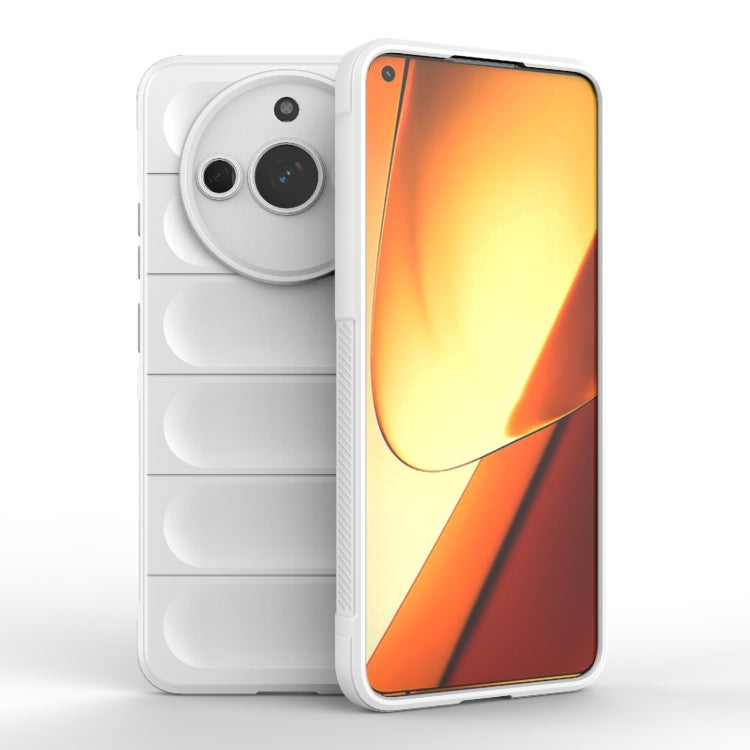 For Realme 11 5G Magic Shield TPU + Flannel Phone Case(White) - Realme Cases by PMC TechLife | Online Shopping South Africa | PMC TechLife | Buy Now Pay Later Mobicred
