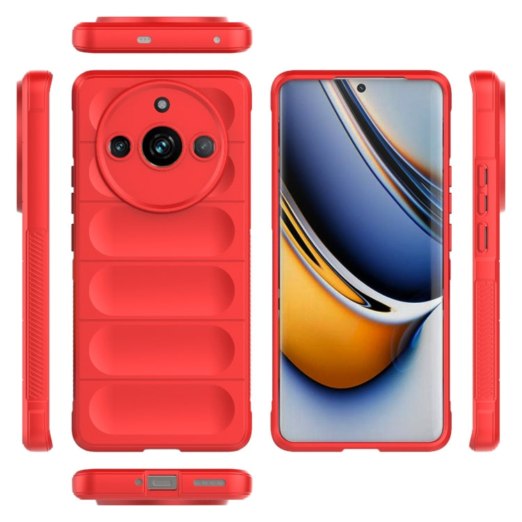 For Realme 11 Pro 5G/11 Pro+ 5G Magic Shield TPU + Flannel Phone Case(Grey) - Realme Cases by PMC TechLife | Online Shopping South Africa | PMC TechLife | Buy Now Pay Later Mobicred