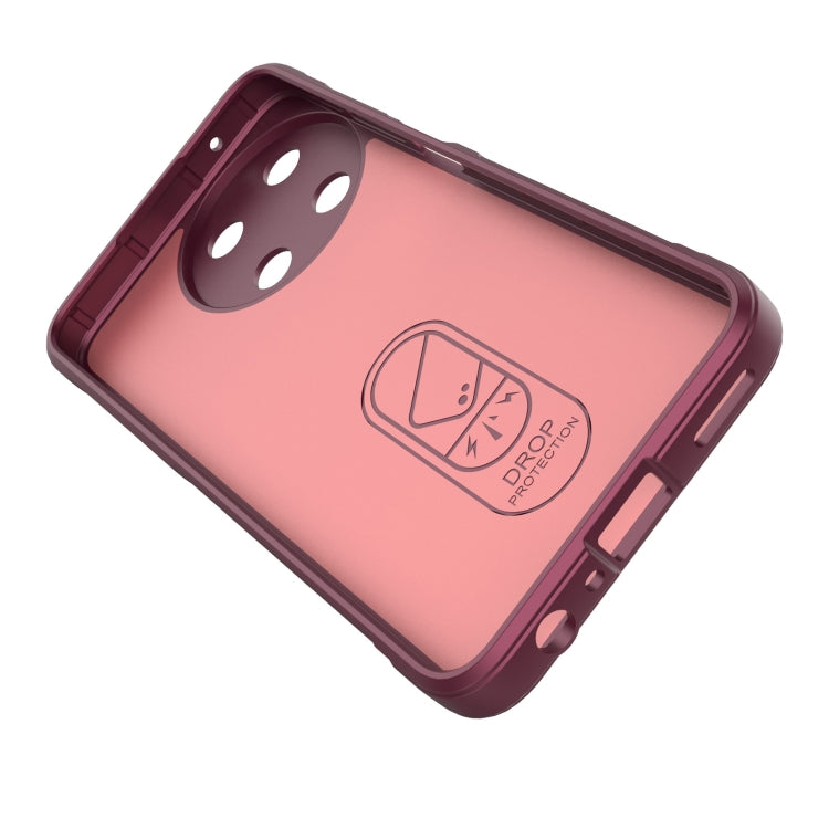 For Realme 11 4G Global Magic Shield TPU + Flannel Phone Case(Grey) - Realme Cases by PMC TechLife | Online Shopping South Africa | PMC TechLife | Buy Now Pay Later Mobicred