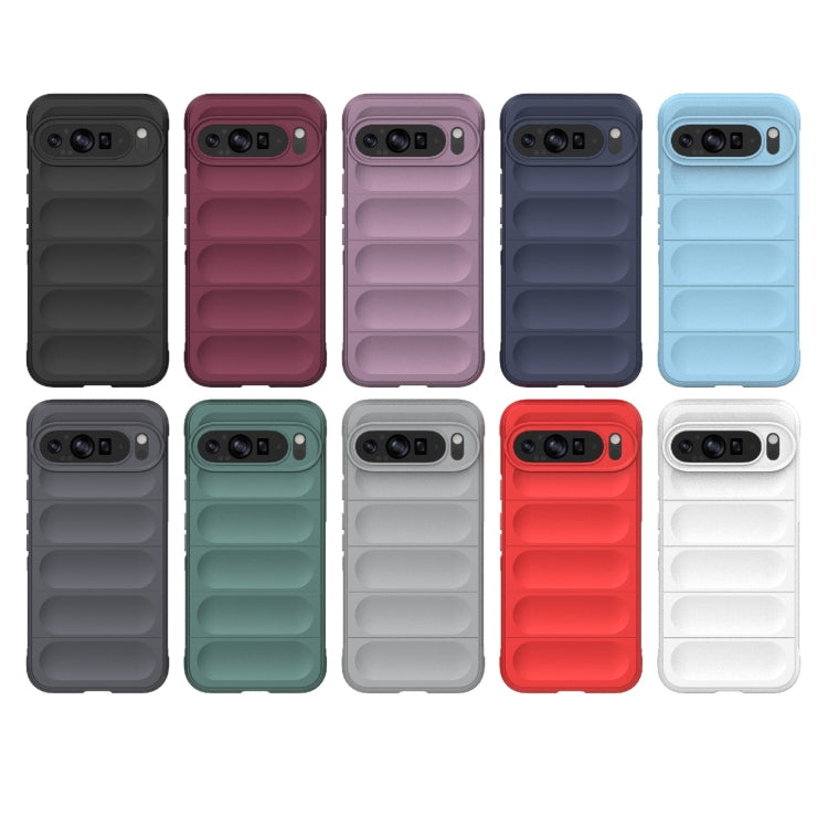 For Google Pixel 9 Pro XL 5G Magic Shield TPU + Flannel Phone Case(Light Blue) - Google Cases by PMC TechLife | Online Shopping South Africa | PMC TechLife | Buy Now Pay Later Mobicred