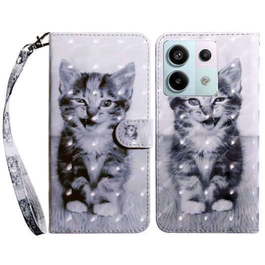 For Xiaomi Redmi Note 13 Pro 5G 3D Painted Pattern Leather Phone Case(Smile Cat) - Note 13 Pro Cases by PMC Jewellery | Online Shopping South Africa | PMC Jewellery | Buy Now Pay Later Mobicred