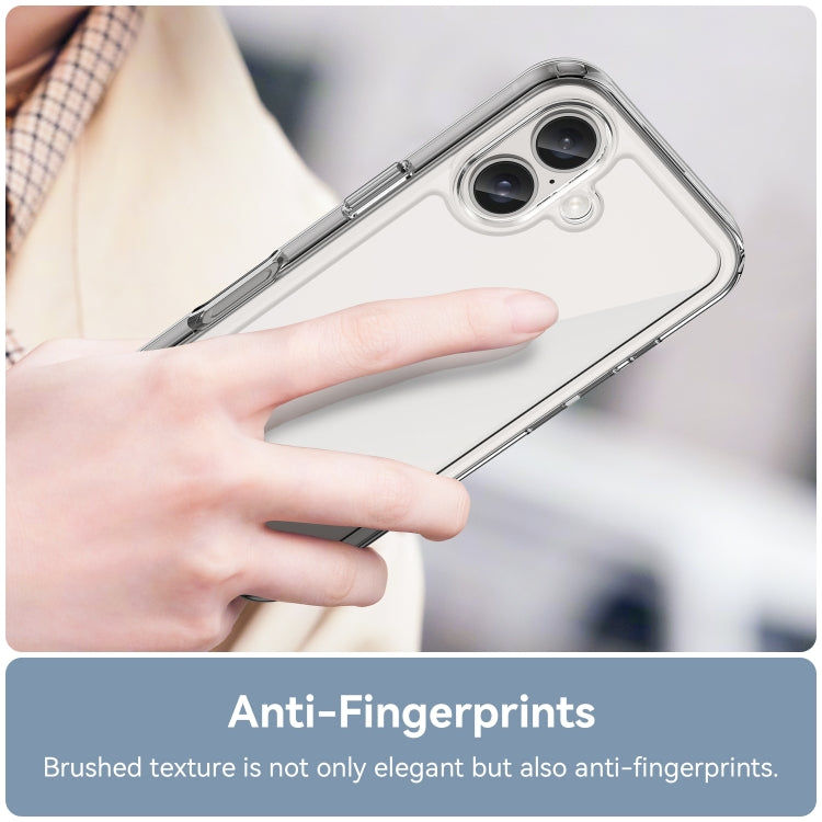 For iPhone 16 Plus Colorful Series Acrylic + TPU Phone Case(Transparent) - iPhone 16 Plus Cases by PMC TechLife | Online Shopping South Africa | PMC TechLife | Buy Now Pay Later Mobicred