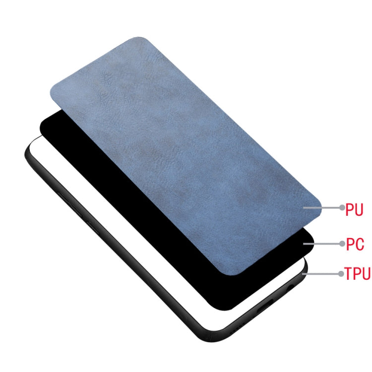 For Google Pixel 9 Pro Sewing Cow Pattern Skin PC + PU + TPU Phone Case(Blue) - Google Cases by PMC TechLife | Online Shopping South Africa | PMC TechLife | Buy Now Pay Later Mobicred
