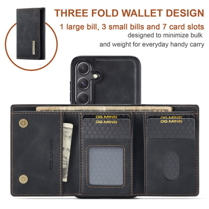 For Samsung Galaxy S24 5G DG.MING M1 Series 3-Fold Multi Card Wallet + Magnetic Phone Case(Black) - Galaxy S24 5G Cases by DG.MING | Online Shopping South Africa | PMC Jewellery | Buy Now Pay Later Mobicred