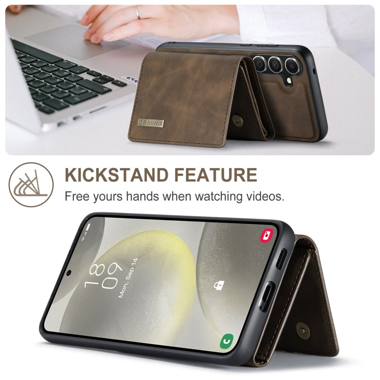 For Samsung Galaxy S24+ 5G DG.MING M1 Series 3-Fold Multi Card Wallet + Magnetic Phone Case(Coffee) - Galaxy S24+ 5G Cases by DG.MING | Online Shopping South Africa | PMC Jewellery | Buy Now Pay Later Mobicred