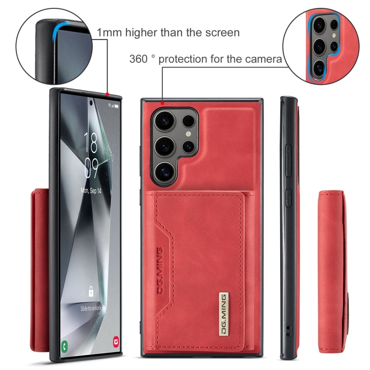 For Samsung Galaxy S24 Ultra 5G DG.MING M2 Series 3-Fold Multi Card Bag + Magnetic Phone Case(Red) - Galaxy S24 Ultra 5G Cases by DG.MING | Online Shopping South Africa | PMC Jewellery | Buy Now Pay Later Mobicred