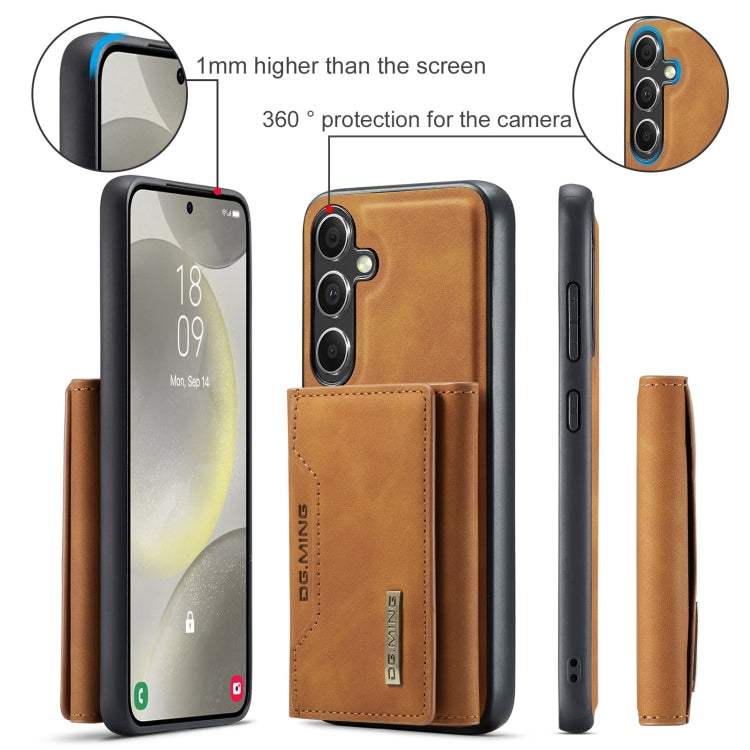 For Samsung Galaxy S24+ 5G DG.MING M2 Series 3-Fold Multi Card Bag + Magnetic Phone Case(Brown) - Galaxy S24+ 5G Cases by DG.MING | Online Shopping South Africa | PMC Jewellery | Buy Now Pay Later Mobicred