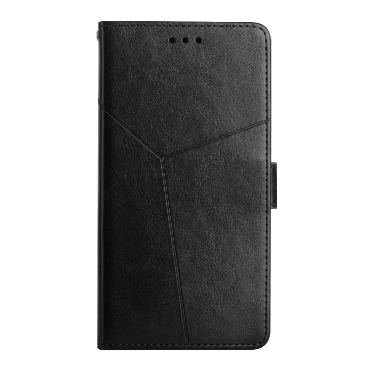 For Xiaomi Redmi 13C 5G Y-shaped Pattern Flip Leather Phone Case(Black) - 13C Cases by PMC TechLife | Online Shopping South Africa | PMC TechLife | Buy Now Pay Later Mobicred