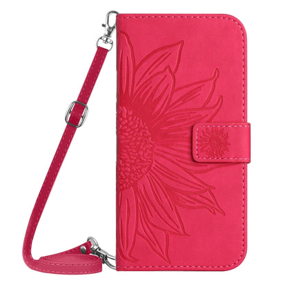 For Xiaomi 14 Skin Feel Sun Flower Embossed Flip Leather Phone Case with Lanyard(Rose Red) - 14 Cases by PMC Jewellery | Online Shopping South Africa | PMC Jewellery | Buy Now Pay Later Mobicred