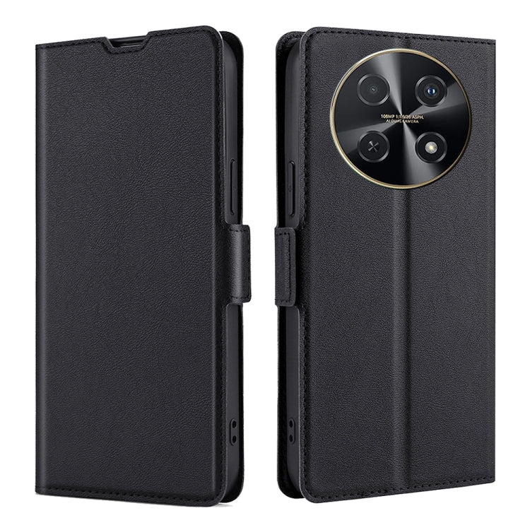 For Huawei nova 12i 4G Ultra-thin Voltage Side Buckle Horizontal Flip Leather Phone Case(Black) - Huawei Cases by PMC Jewellery | Online Shopping South Africa | PMC Jewellery