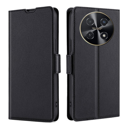 For Huawei nova 12i 4G Ultra-thin Voltage Side Buckle Horizontal Flip Leather Phone Case(Black) - Huawei Cases by PMC Jewellery | Online Shopping South Africa | PMC Jewellery