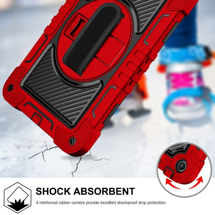 For Huawei MatePad SE 10.4 360 Degree Rotation PC Contrast Silicone Tablet Case(Red + Black) - Huawei by PMC TechLife | Online Shopping South Africa | PMC TechLife | Buy Now Pay Later Mobicred